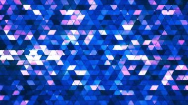 Yayın Twinkling Kareli Hi-Tech Üçgenler, Mavi, Soyut, Döngü, Hd