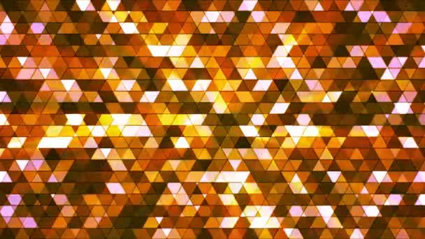 Broadcast Twinkling Squared Hi-Tech Triangles, Orange, Abstract, Loopable, HD — Stock Video