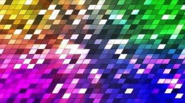 Yayın Twinkling Eğimli Hi-Tech Kareler, Çok Renkli, Soyut, Loopable, Hd