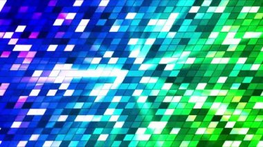 Yayın Twinkling Eğimli Hi-Tech Kareler, Çok Renkli, Soyut, Loopable, Hd