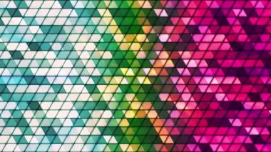 Yayın Twinkling Kübik Hi-Tech Üçgenler, Çok Renkli, Soyut, Döngü, Hd