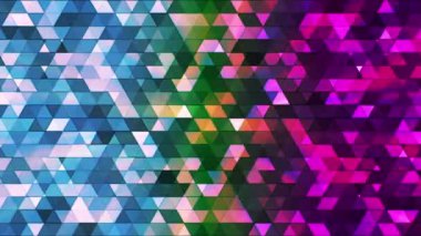 Yayın Twinkling Çokgen Hi-Tech Üçgenler, Çok Renkli, Soyut, Loopable, Hd