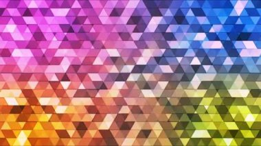 Yayın Twinkling Çokgen Hi-Tech Üçgenler, Çok Renkli, Soyut, Loopable, Hd