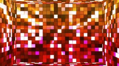 Yayın Twinkling Hi-Tech Squares Oda, Çok Renkli, Soyut, Loopable, Hd