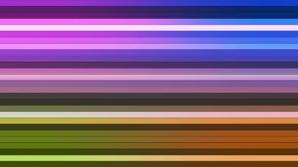 Broadcast Twinkling Horizontal Hi-Tech Bars, Multi Color, Abstracto, Loopable, HD — Vídeo de stock