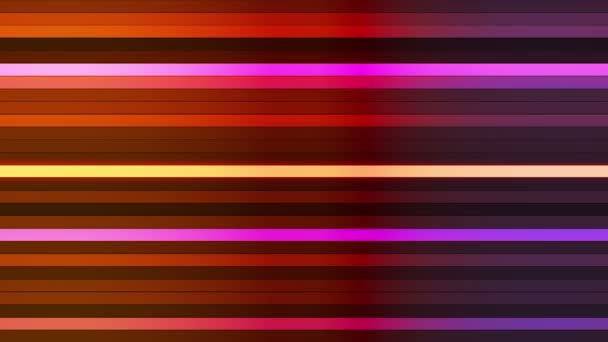 Broadcast Twinkling Horizontal Hi-Tech Bars, Multi Color, Abstracto, Loopable, HD — Vídeo de stock