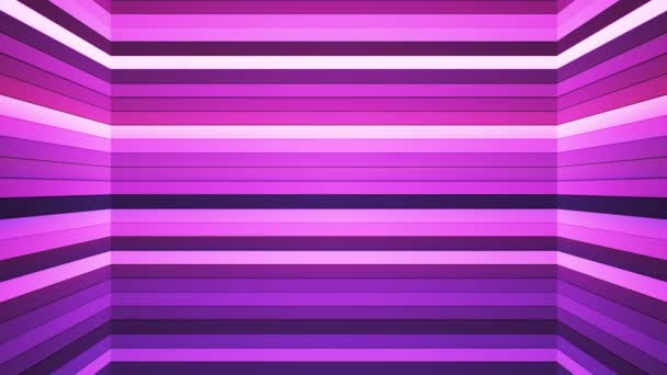 Broadcast Twinkling Horizontal Hi-Tech Bars Shaft, Magenta Purple, Abstracto, Loopable, Gran Pito — Vídeo de stock