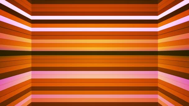 广播闪烁水平高科技酒吧轴， 橙色， 抽象， 可循环， 高清 — 图库视频影像