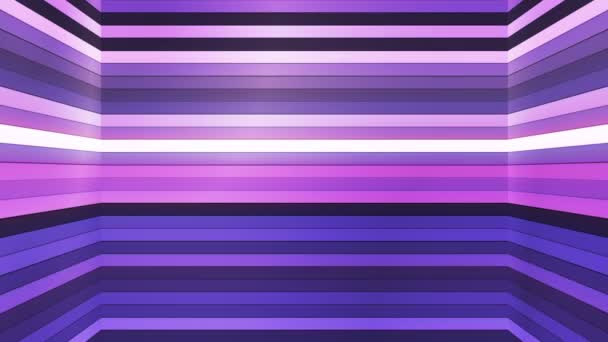 Broadcast Twinkling Horizontal Hi-Tech Bars Shaft, Purple, Abstract, Loopable, HD — Stock Video