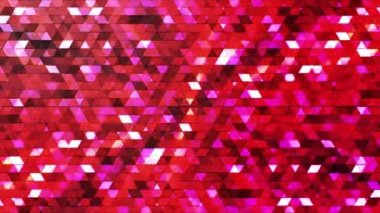 Yayın Twinkling Çokgen Hi-Tech Üçgenler, Kırmızı, Soyut, Loopable, Hd