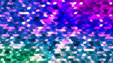Yayın Twinkling Çokgen Hi-Tech Üçgenler, Çok Renkli, Soyut, Loopable, Hd