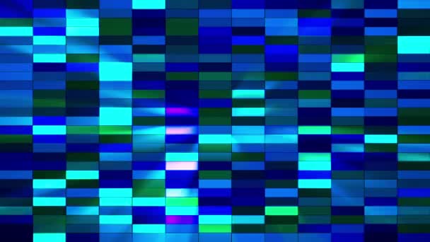 Twinkling Horizontal Small Squared Hi-Tech Bars, Bleu, Abstrait, Boucle, En Haute Qualité 