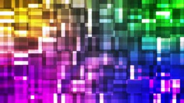 Yayın Twinkling Kareli Hi-Tech Bloklar, Çok Renkli, Soyut, Döngü, Hd