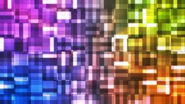 Yayın Twinkling Kareli Hi-Tech Bloklar, Çok Renkli, Soyut, Döngü, Hd