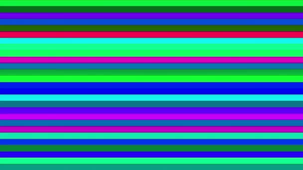 Broadcast Twinkling Horizontal Hi-Tech Bars, Multi Color, Abstracto, Loopable, HD — Vídeo de stock