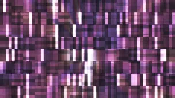 Трансляція мерехтливого квадрата Hi-Tech блоків, фіолетовий, абстрактна, Непряма, HD — стокове відео