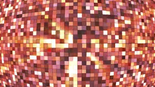 广播闪烁高科技广场环球， 棕色， 抽象， 可循环， 高清 — 图库视频影像