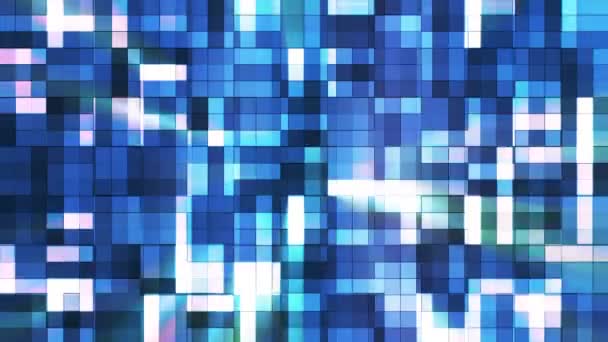 Radiodiffusion Twinkling Squared Hi-Tech Blocks, Bleu, Abstrait, Boucle, En Haute Qualité 