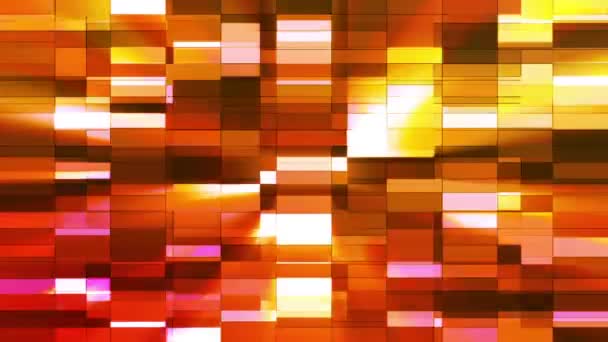 Blinkande horisontella små kvadrat högteknologiska barer, orange, abstrakt, Loopable, HD — Stockvideo
