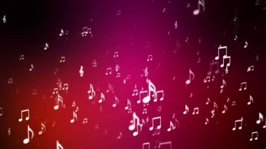 Yayın Yükselen Müzik Notaları, Bordo, Etkinlikler, Loopable, Hd