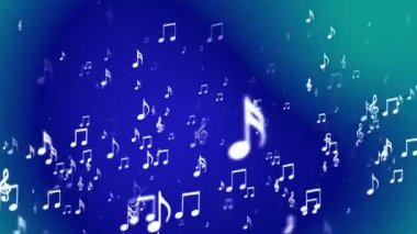 Yayın Yükselen Müzik Notaları, Mavi, Etkinlikler, Loopable, Hd