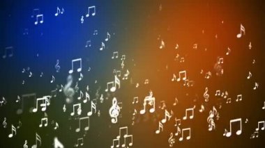 Yayın Yükselen Müzik Notaları, Çok Renkli, Etkinlikler, Döngü, Hd