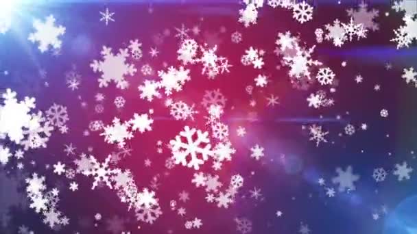 Broadcast Snow Flakes, Multi Cor, Eventos, Loopable, HD — Vídeo de Stock