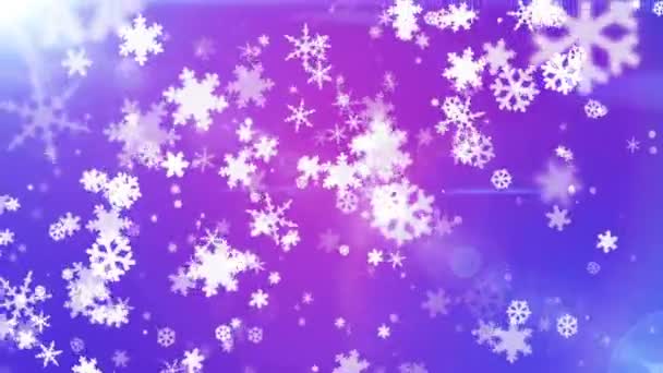 Broadcast Snow Flakes, Roxo, Eventos, Loopable, Hd — Vídeo de Stock