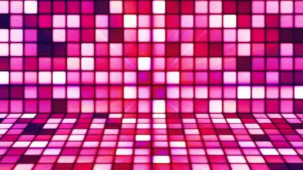 Broadcast Twinkling Hi-Tech Cubes Stage, Pink, Abstract, Loopable, HD — Stock Video