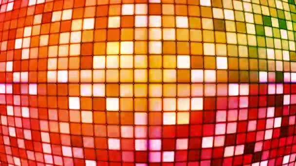 Трансляція мерехтливих привет-тек кубики земної кулі, мульти колір, анотація, Непряма, HD — стокове відео