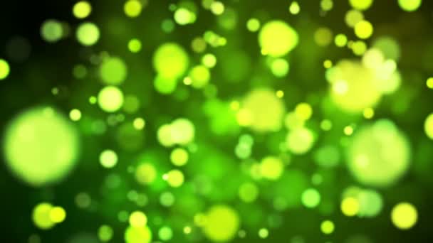 Uitzending licht bokeh, groen, evenementen, loop bare, HD — Stockvideo