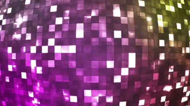 Diffusion Firey Light Hi-Tech Squares Globe, Rose, Abstrait, Boucle, En Haute Qualité — Video