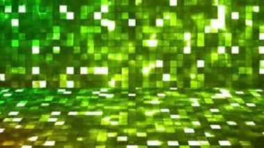 Yayın Firey Işık Hi-Tech Kareler Sahne, Yeşil, Soyut, Loopable, Hd