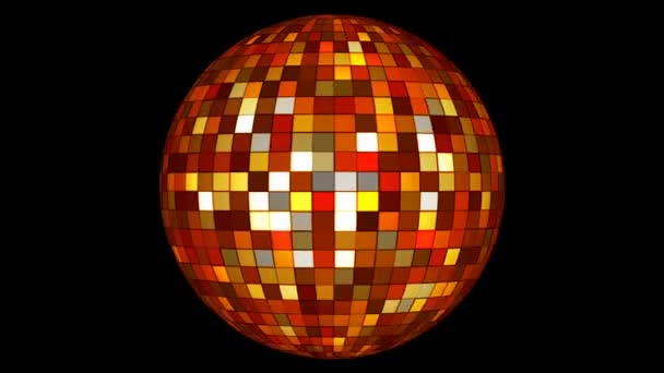 Twinkling Hi-Tech Squares Spinning Globe, Maroon, Kurumsal, Alpha Channel, Loopable, Hd — Stok video