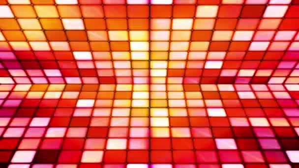 Broadcast Twinkling Hi-Tech Cubes Stage, Red, Abstract, Loopable, HD — Stock Video