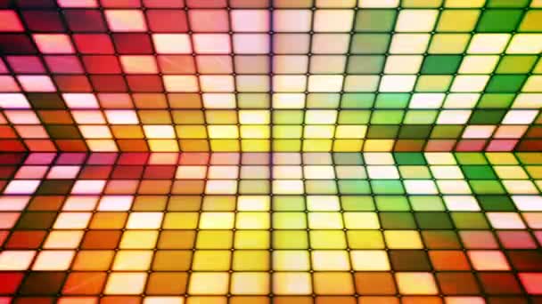 Broadcast Twinkling Hi-Tech Cubes Stage, Multi Color, Abstracto, Loopable, Gran Pito — Vídeos de Stock