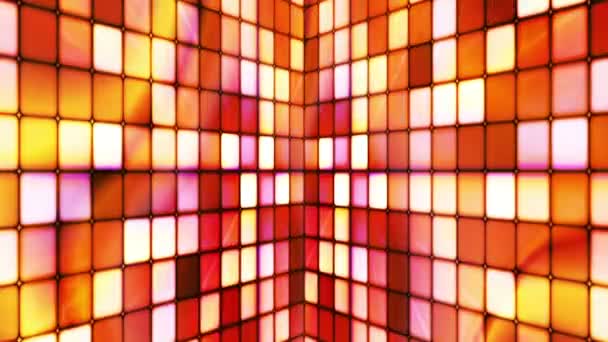 Broadcast Twinkling Hi-Tech Cubes Walls, Arancione, Astratto, Loopable, Hd — Video Stock