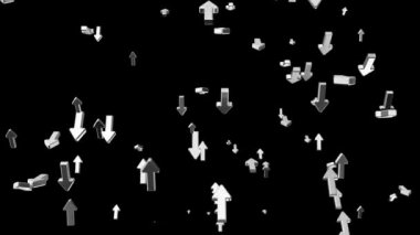 Yayın Yükselen Hi-Tech Oklar, Grayscale, Kurumsal, Alpha Kanal, Loopable, Hd