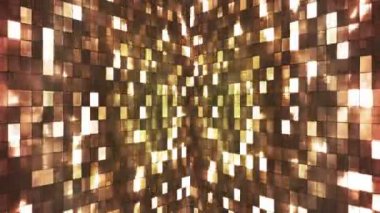 Yayın Firey Işık Hi-Tech Kareler Duvarlar, Kahverengi, Soyut, Loopable, Hd