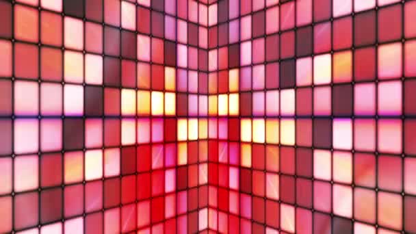 Трансляция Twintage Hi-Tech Cubes Walls, Red, Abstrab, Loopable, HD — стоковое видео