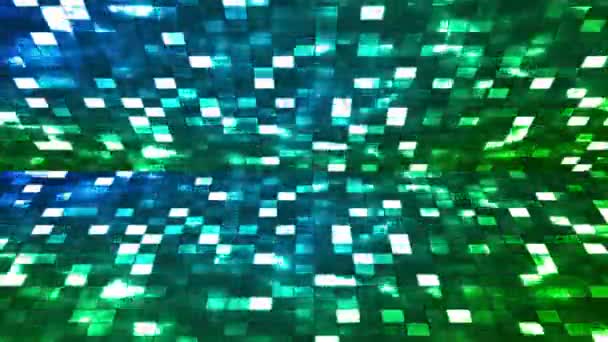 Diffusion Firey Light Hi-Tech Squares Scène, Turquoise, Abstrait, Boucle, En Haute Qualité 