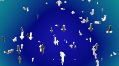 Yayın Yükselen Hi-Tech Oklar, Mavi, Kurumsal, Loopable, Hd