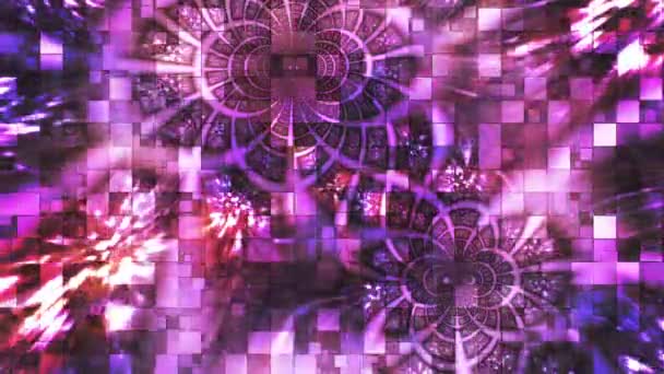 Twinkling abstracte Hi-Tech lichtpatronen, paars, abstract, loop bare, HD — Stockvideo