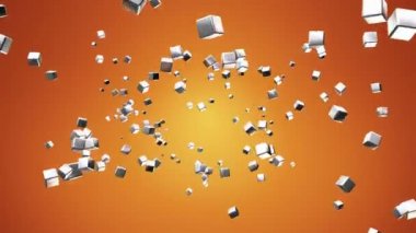 Yayın Uçan Hi-Tech Cubes, Turuncu, Kurumsal, Loopable, Hd