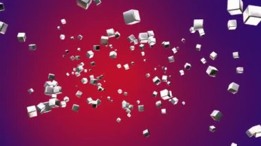 Yayın Uçan Hi-Tech Cubes, Kırmızı, Kurumsal, Loopable, Hd