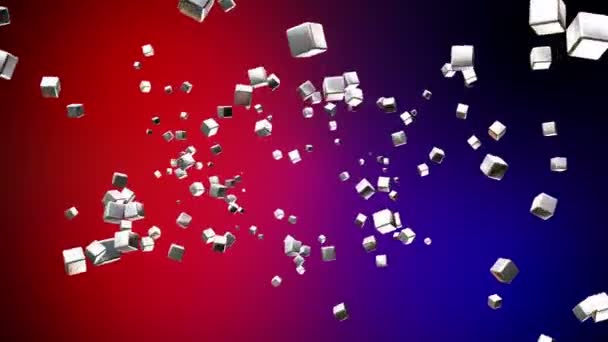 Трансляція літаючих Hi-Tech кубів, Multi колір, корпоративні, винні, HD — стокове відео