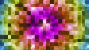 Twinkling Hi-Tech Kübik Duman Işık Desenleri, Çok Renkli, Soyut, Döngü, Hd