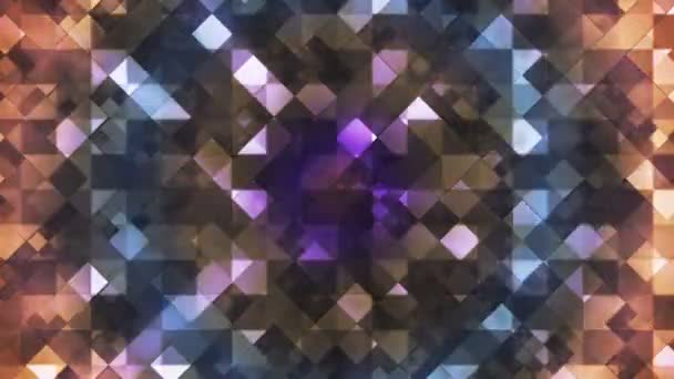 闪烁的高科技钻石光图案， 多色， 抽象， 可循环， 高清 — 图库视频影像