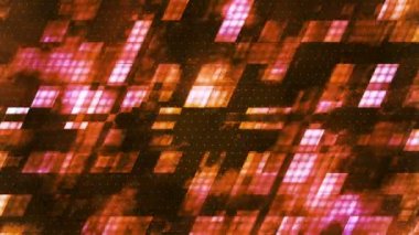 Metal Hi-Tech Eğimli Kareli Duman Desenleri, Turuncu, Soyut, Döngülü, Hd