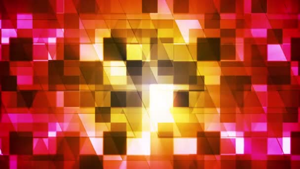 Λάμψη υψηλής τεχνολογίας τετράγωνο Diamond μοτίβα, πολύχρωμο, αφηρημένο, Loopable, HD — Αρχείο Βίντεο